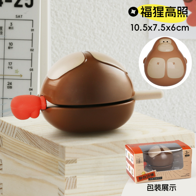 Golpear mérito budista + 1 pequeño pez de madera descompresión de oficina meditación instrumento de percusión ornamentos estudiantes budistas juguetes regalo