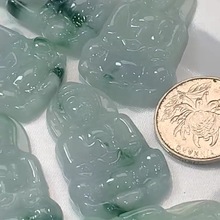 翡翠A货缅甸玉石批发 飘花观音翡翠吊坠饰品