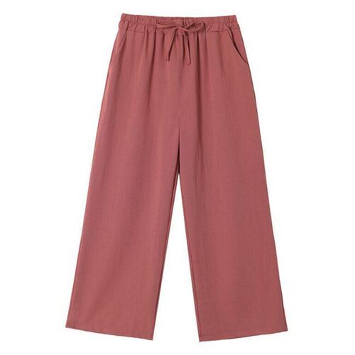 Women's Summer Loose High-Waist Straight Leg Pants, Korean Style, Slimming, Thin, Casual, Droopy 9/10 Length, Export Quality