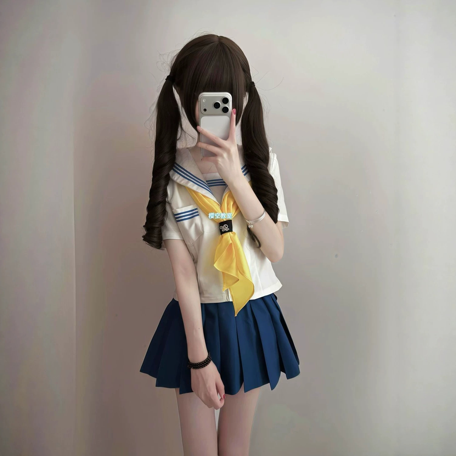 蓝三本基础款原创水手服女jk海军领学院风校供套装白色日系