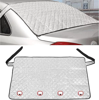 Car snow shield — shield, sunshade - snow-shield-rear-shield-with-ultrasonic-luminous-edge-4-magnets-medium-thick-material-14080