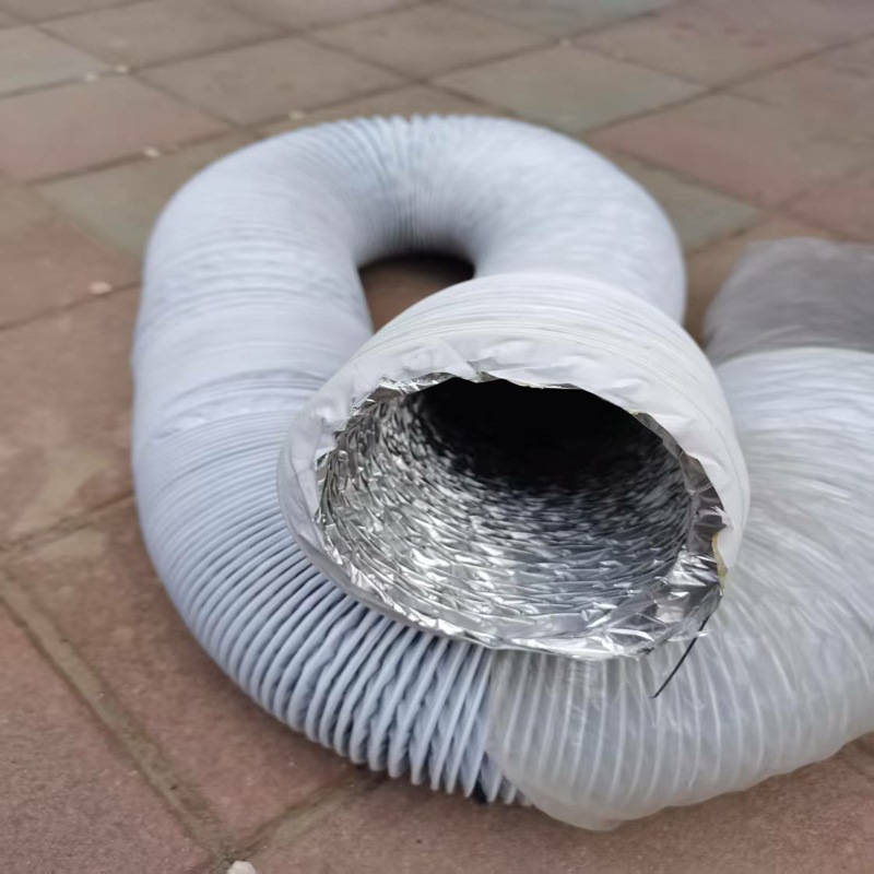 黑色铝箔复合软管 出口做双层铝箔软管 新风伸缩软管