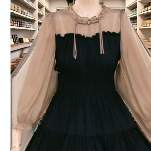 Autumn Dress Women's 2025 New Elastic Waist Slimming Look Fashion Mom Dress Outer Wear Mid-Length Skirt