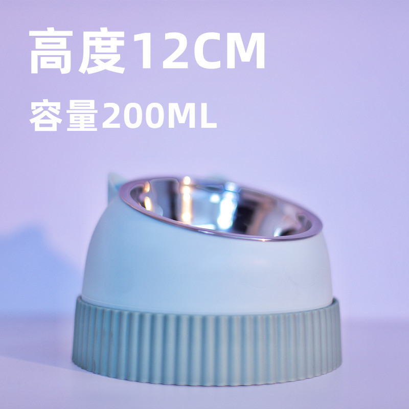 키가 큰 말차 녹색 고양이 200ml 강철 그릇과 녹색 천천히 먹이는 분지