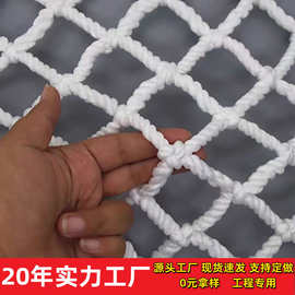 钢结构白色防坠网 建筑施工安全平网封车尼龙防护网围 防护网