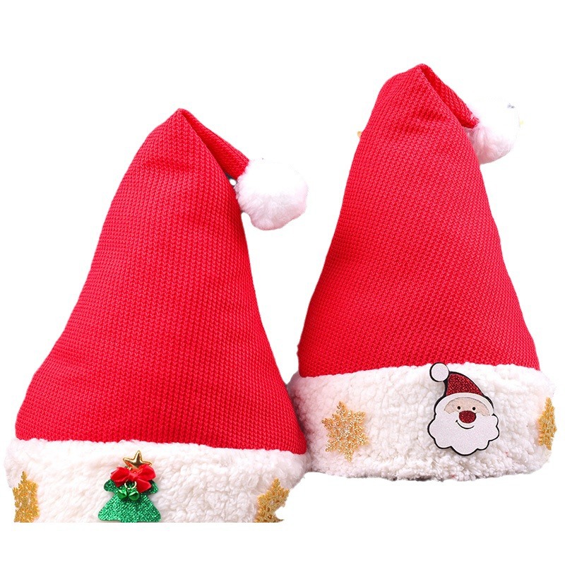 Christmas old man snowman hat children's adult knitted wool headdress kindergarten gift decoration_voghion.com