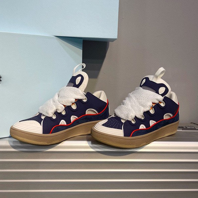 Langfan Splash-tinta zapatos de pan de tinta gruesa a juego de color alemán zapatos de entrenamiento par zapatos blancos de los hombres y las mujeres zapatos de skate para correr