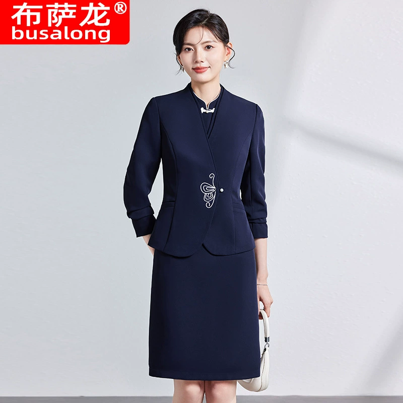 2024 новый бузалонг busalong женский с длинными рукавами профессиональный маленький костюм официальное женское пальто комбинезон 8282