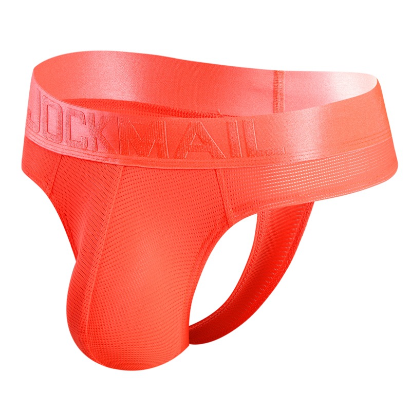JOCKMAIL hombres Tanga bikini ropa interior de los hombres emocional sexy choque bolsa convexa ropa interior brillante cinturón de seda