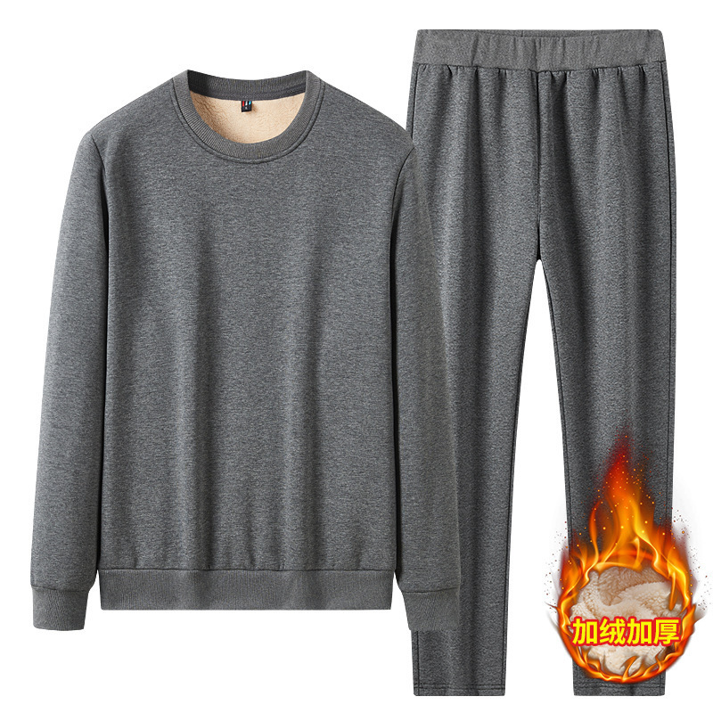Detention Center Ultra-Thick Sports Suit Cotton Fleece Thickened Sweatshirt Lamb Fleece Suit Men's Winter Trendy Warm Detention Center Ultra-Thick Sports Suit Cotton Fleece Thickened Sweatshirt Lamb Fleece Suit Men's Winter Trendy Warm