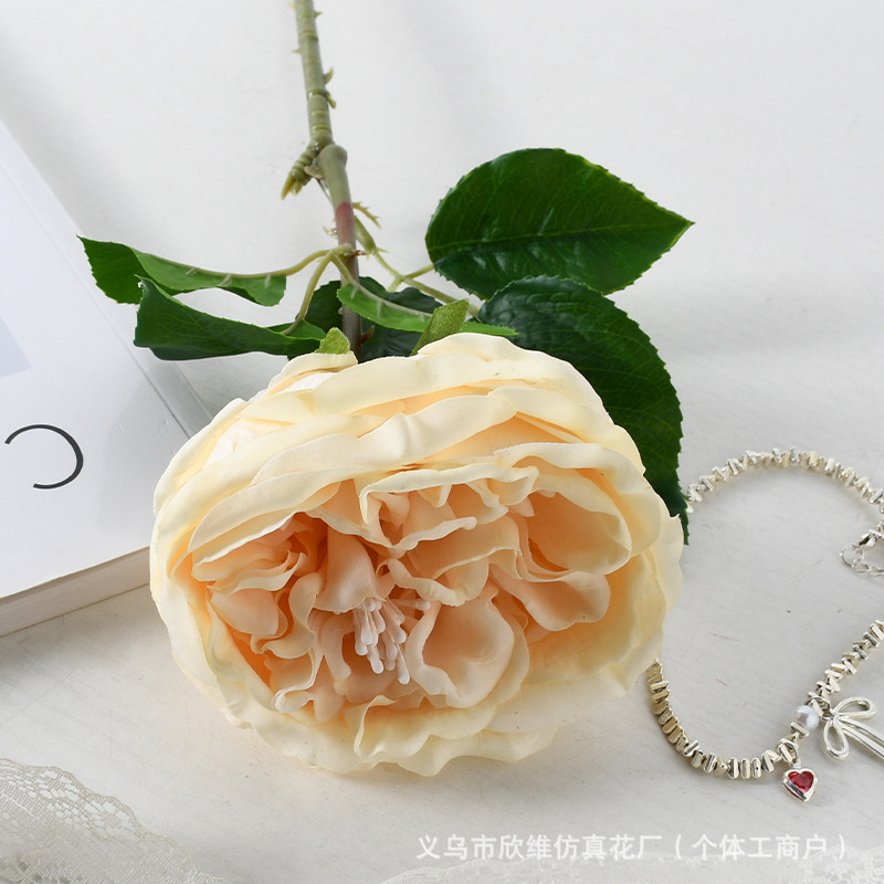 Color de champagne decoración de flores de imitación bodas bodas Tianjin fábrica directa flores falsas flores de seda floral