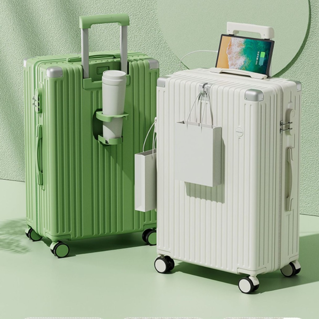 Marco de aluminio cremallera barra de tracción contraseña maleta multifuncional para hombres y mujeres estudiantes rueda universal silenciosa duradera