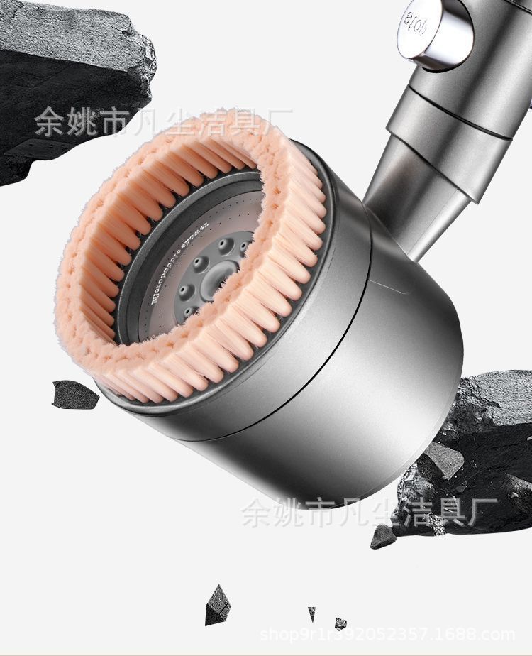 Bath brush, turbocharged shower head, super pressurized bathroom shower head, rain shower massage, bath showerhead set undefined