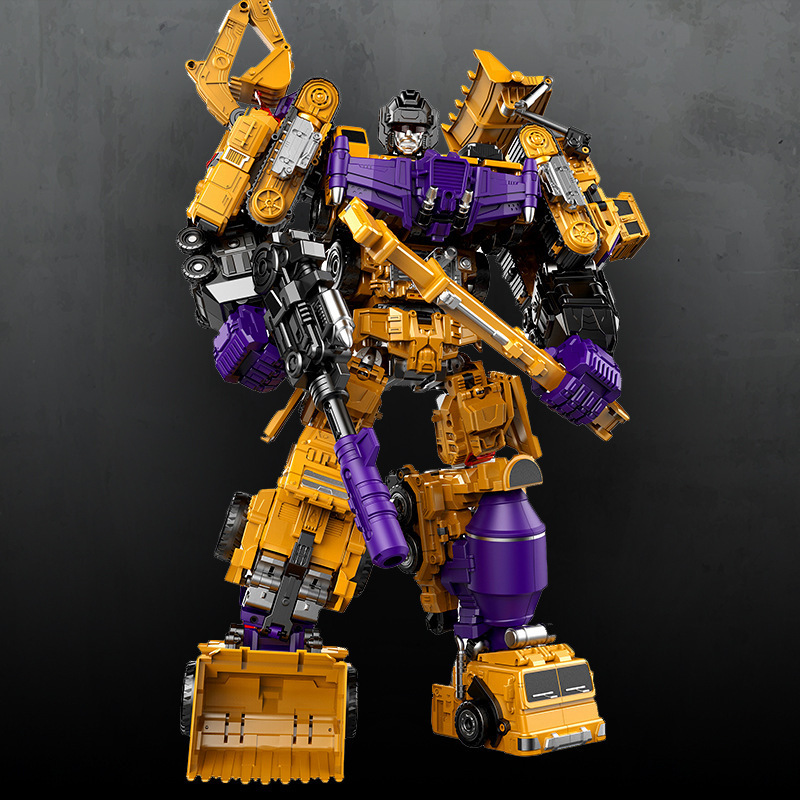 Popular Hercules King Kong Engineering Vehicle Car Robot Model Transformable Children's Toy Set Wholesale, Can Be Combined