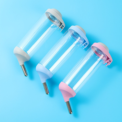 Wholesale Simple Suspension Pet Waterer Plastic Extended Type Dog Cat Rabbit Automatic Water Bottle