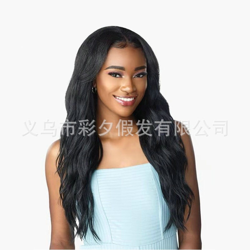 Yiwu European and American New Style Women's Synthetic Fiber Ponytail with Corn Wave Long Curly Hair, Ponytail Tie-On Wig, Wavy Long Hair