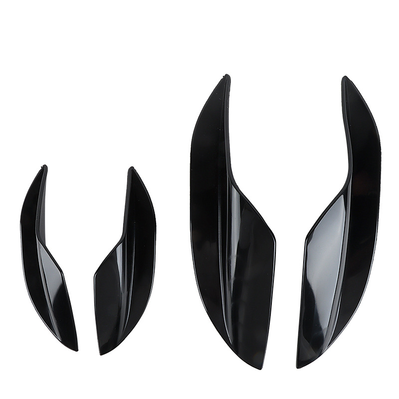Qìchē Carbon Fiber Front Bumper Lip Splitter Canards (Spoiler) - gloss-black