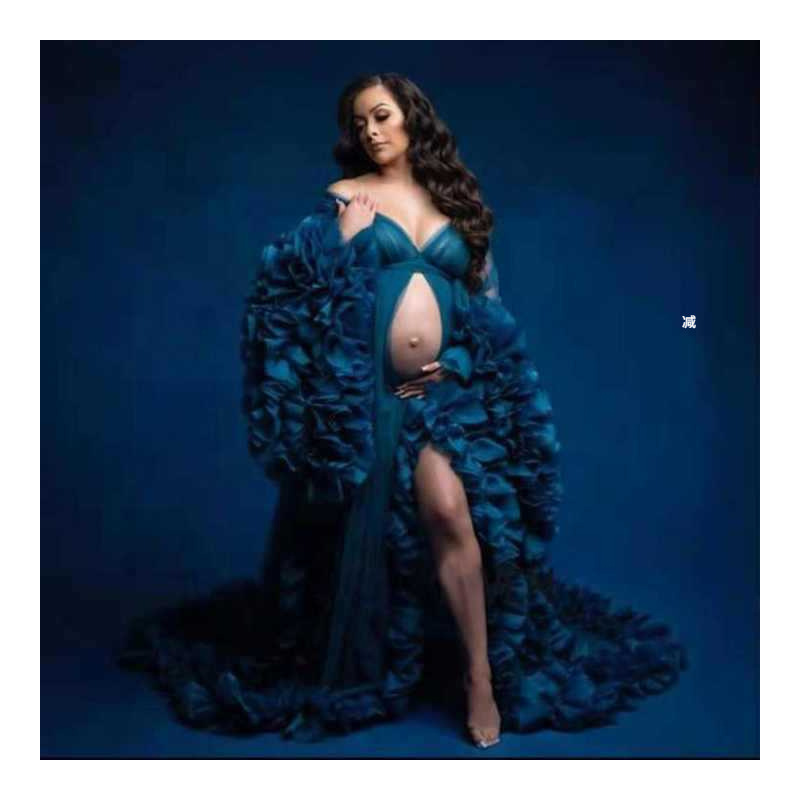 European and American Foreign Trade wedding dress fashion three-dimensional mesh plus size maternity dress morning gown bathrobe shooting sexy dress European and American Foreign Trade wedding dress fashion three-dimensional mesh plus size maternity dress morning gown bathrobe shooting sexy dress