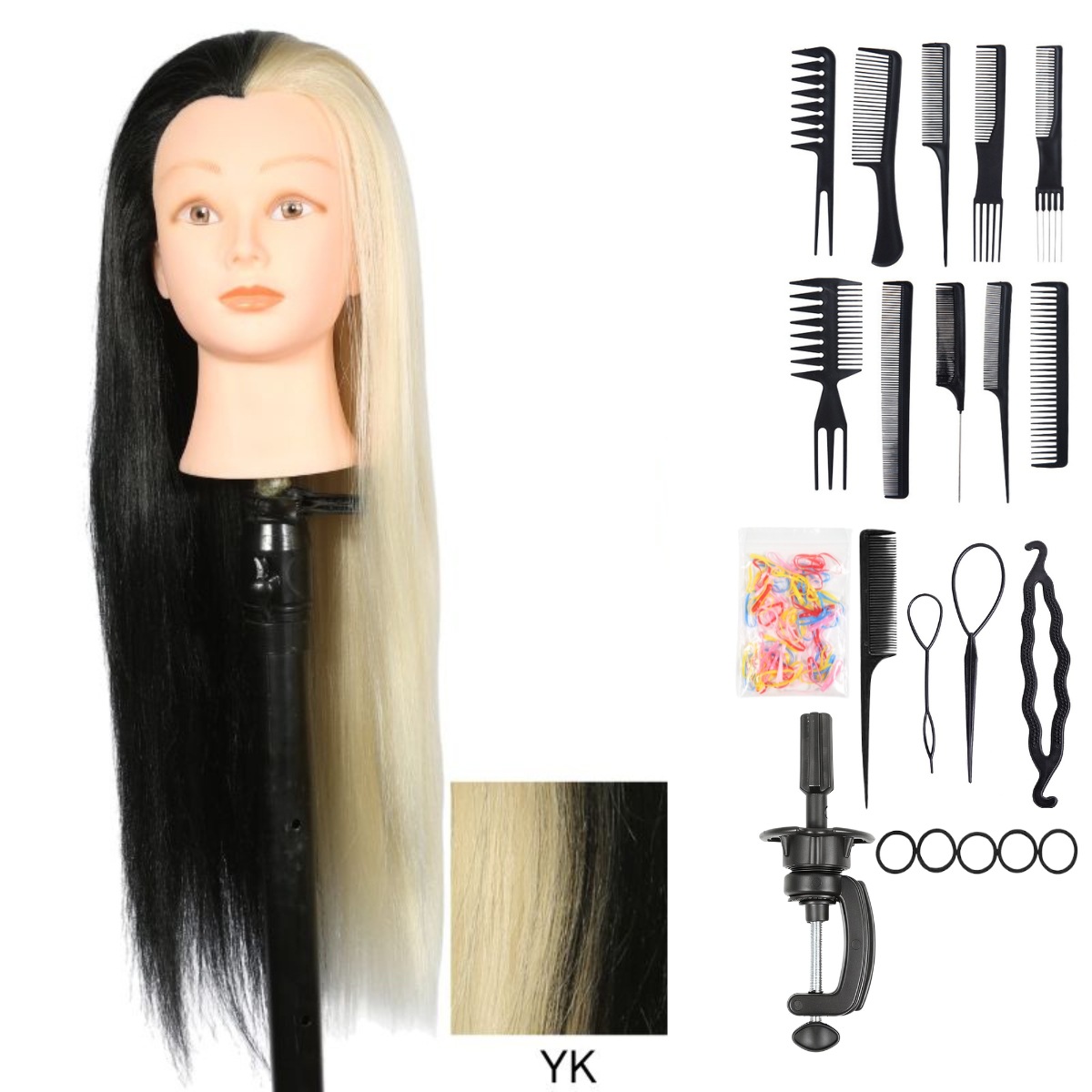 Maniquí de Cabeza para Peluquería de Fibra de Alta Temperatura image 35