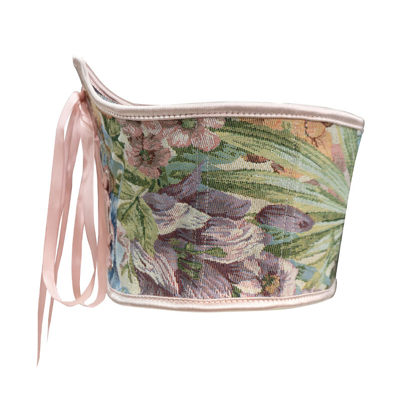 Nuevo pétalos pintados en polvo de corte cintura hermoso cuerpo sin encaje vestido de forma corporal