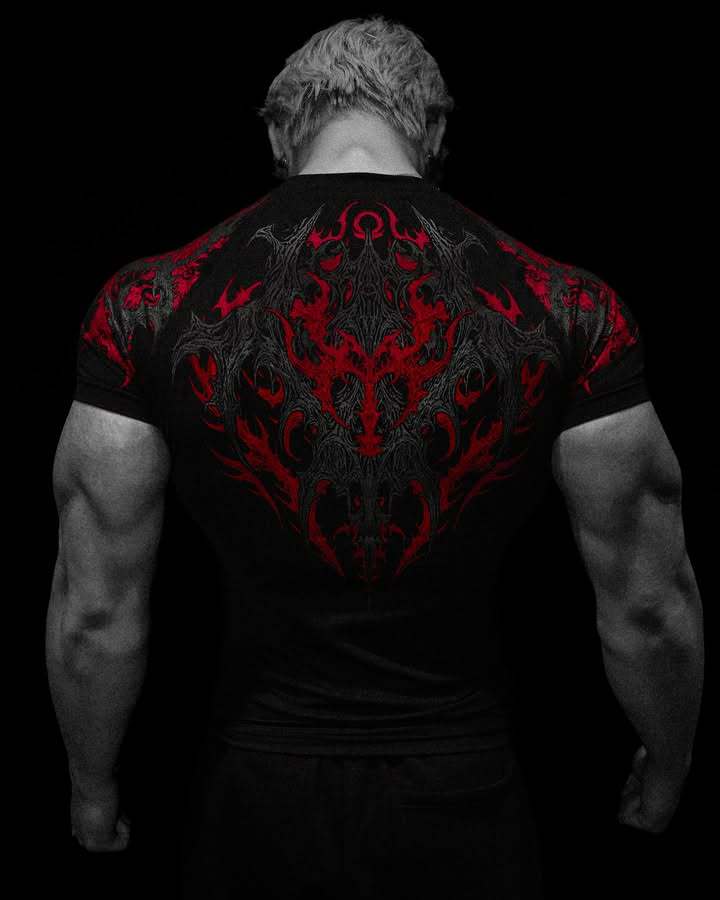 Breathedivinity Trendy Dark Style Men's T-shirt Sports, Fitness, Cycling, And Basketball, Exclusively For Cross-border 008_viptrois.com