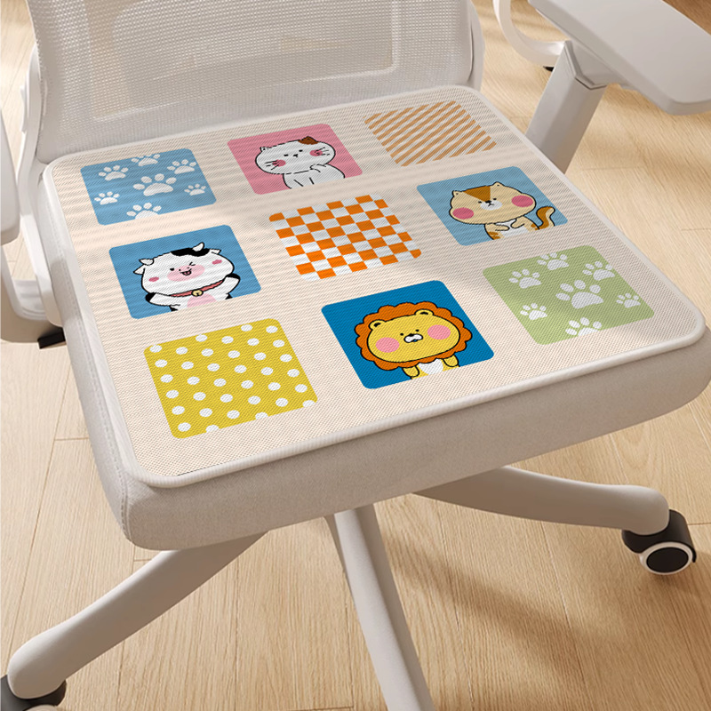 Silla de oficina de hielo de dibujos animados almohadilla de asiento de computadora silla de comedor anti-deslizante de verano almohadilla de hielo