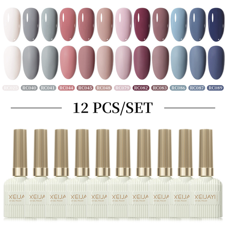Xianjiayi 102 color nail polish glue new suit phototherapy glue popular online 12 color suit solid and lasting nail salon
