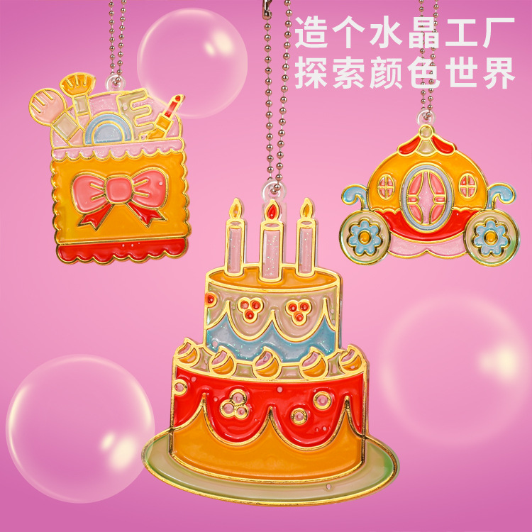 Non-bake Clay Painting Coloring Series Doodle Handmade Children's Intelligence DIY Painting Toy Creative Gift Pendant