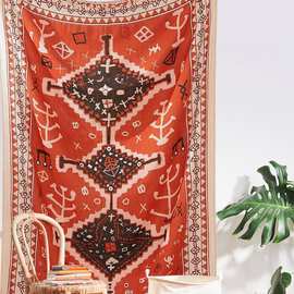 北欧装饰挂毯ins背景挂布植物背景布电表箱挡布绒面布艺挂布画