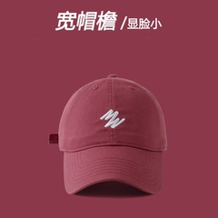 新款大头围日系鸭舌帽中性款式男女可戴复古软顶棒球帽防晒遮阳帽