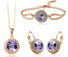 Jewelry, crystal earings, earrings, set, European style, suitable for import, 3 piece set