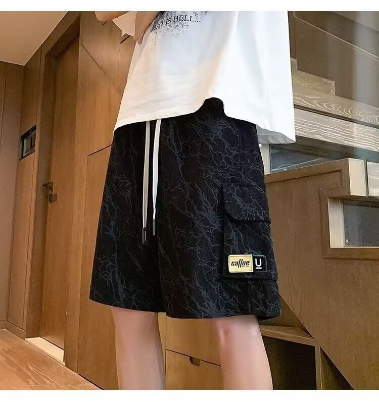 Camisas, menos ropa, pantalones cortos, verano para hombres, nueva marca de moda, pantalones con múltiples bolsillos, baloncesto deportivo, pantalones sueltos de cinco puntos