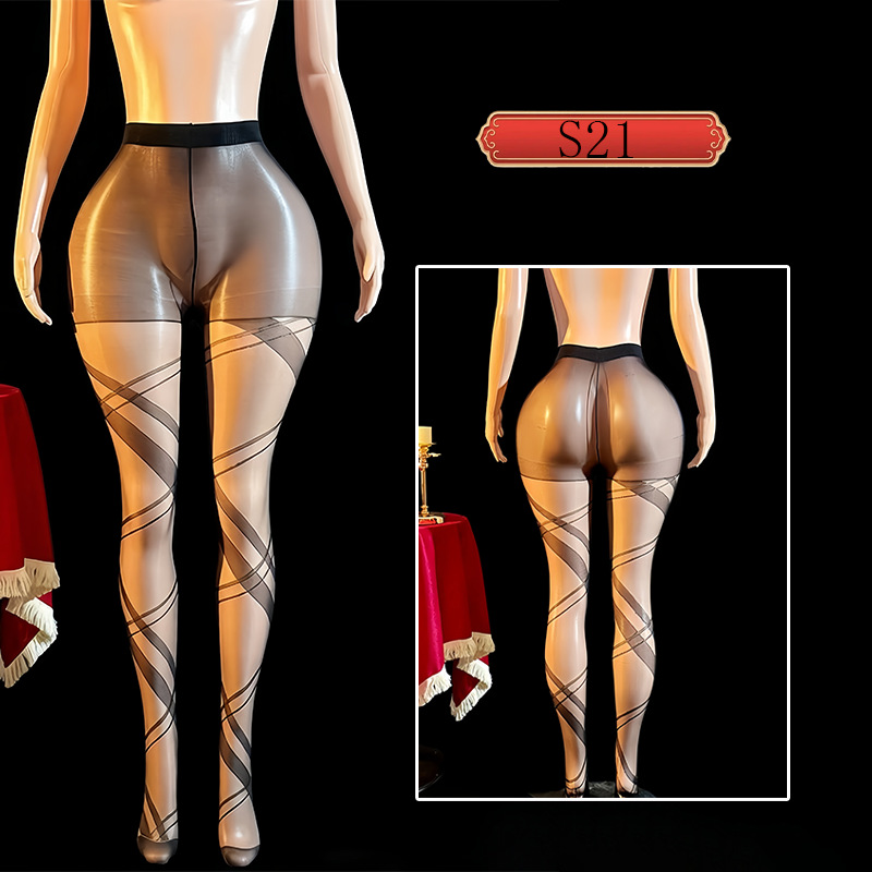 Pantimedias Sexys de Alta Elasticidad Modelo S21 de Nailon Moldeador