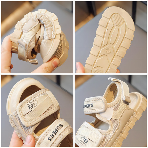 Children's Sandals 2024 Summer New Style Boys and Girls Beach Sandals Breathable Casual Sports Boys' Summer Shoes Cross-Border