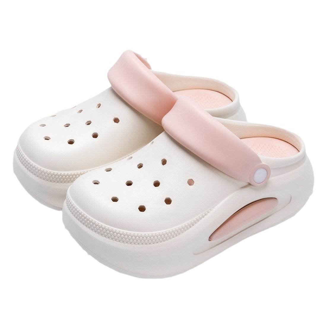 Zapatos Crocs para Mujer, Aptos para Todas las Estaciones, Antideslizantes, Aumentan la Estatura, Sandalias EVA, Pantuflas, Zapatos para Casa y Playa, Duraderos.