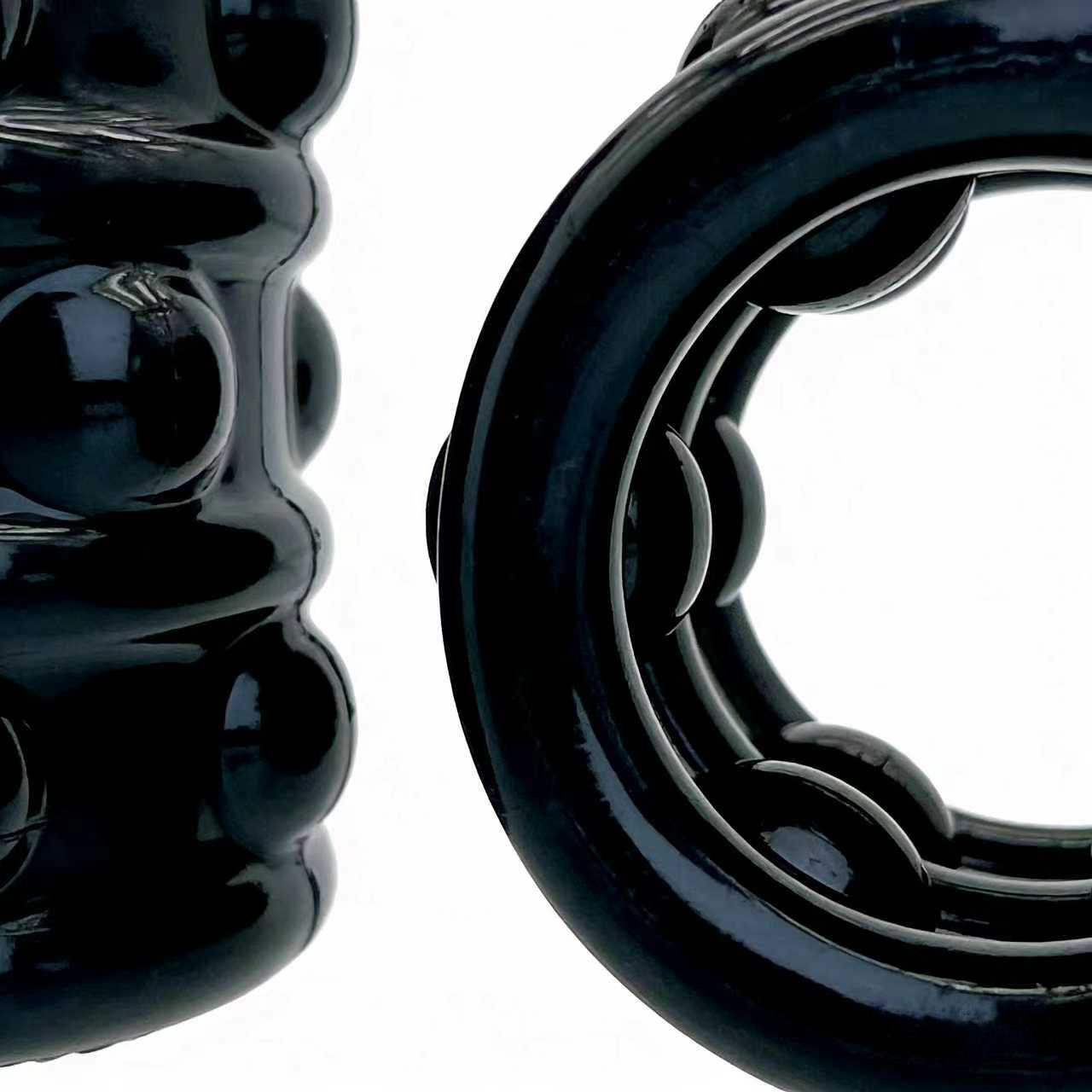 Egg-Shaped Locking Ring, Multi-Layer TPE Delay Ring, Soft Elastic Scrotal Restraint, Yellow Large — detail image 4
