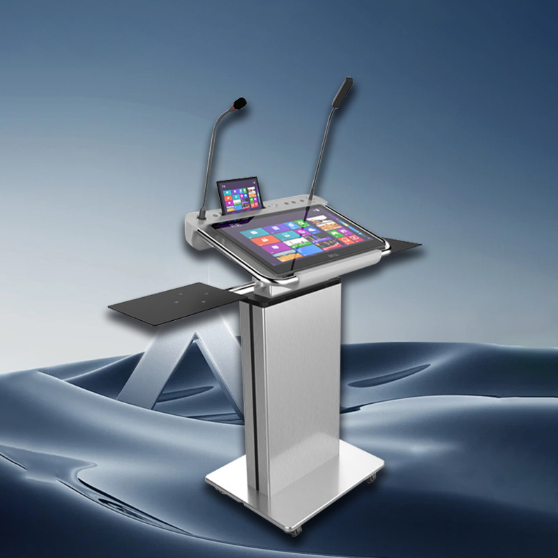 Conferencia inteligente elevación eléctrica plataforma multimedia plataforma de conferencias plataforma de conferencias plataforma de pantalla táctil plataforma de anfitrión móvil plataforma de bienvenida