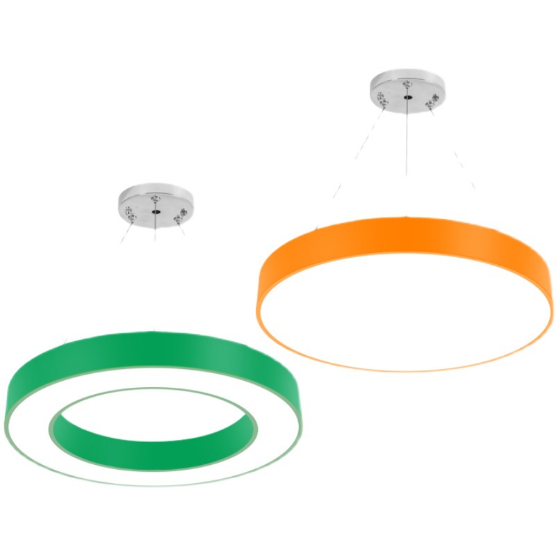 Anillo de color LED lámpara de luz de jardín de infantes de luz de educación temprana instituciones de capacitación de lámparas de oficina circulares de modelado creativo lámparas