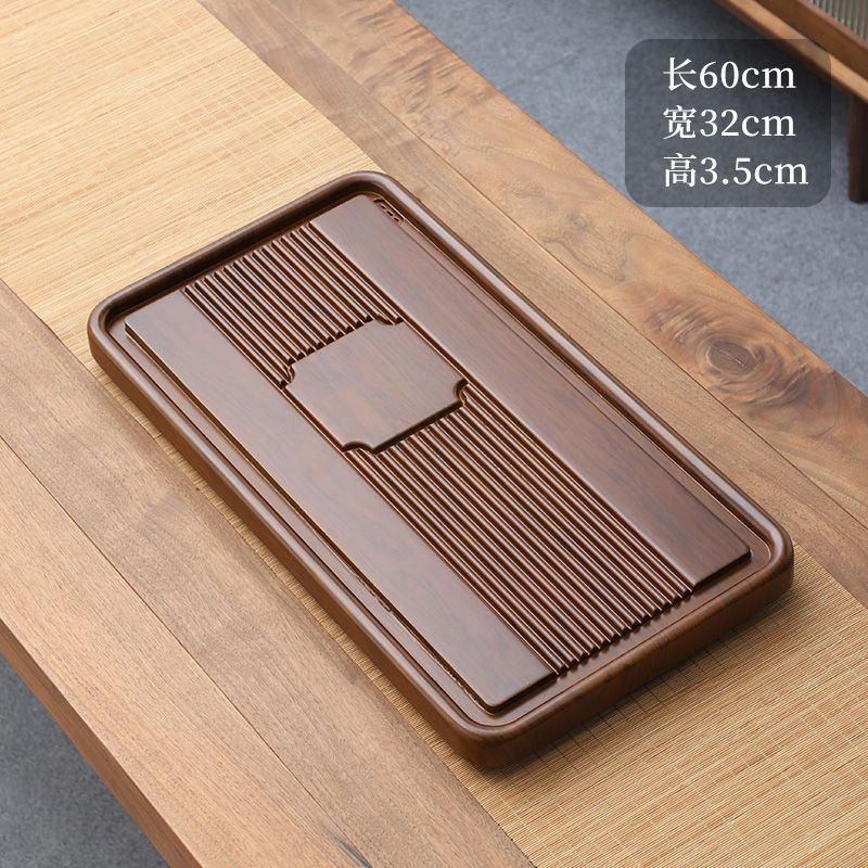 Placa de té de madera sólida, mesa de té simple de oficina, mesa de té china, almacenamiento y drenaje de agua, mesa de té eléctrica