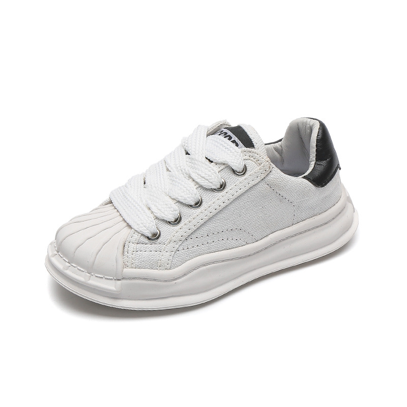 Canvas 2023 Spring New Boys' and Girls' Board Children's Casual Small White Shoes_voghion.com