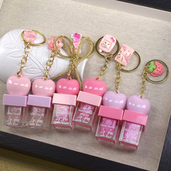 ML8192带钥匙扣珠光滋润唇彩LUCKY MODEL新款shiny  lipgloss