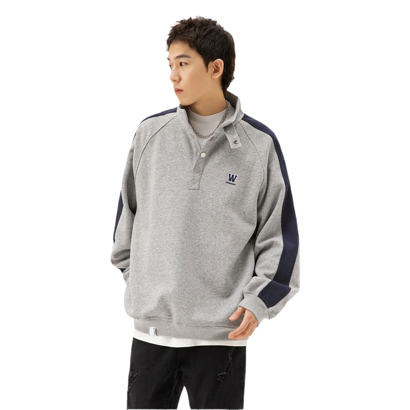 CATTE otoño nuevos hombres de manga larga de solapa Camiseta de algodón de los hombres japoneses