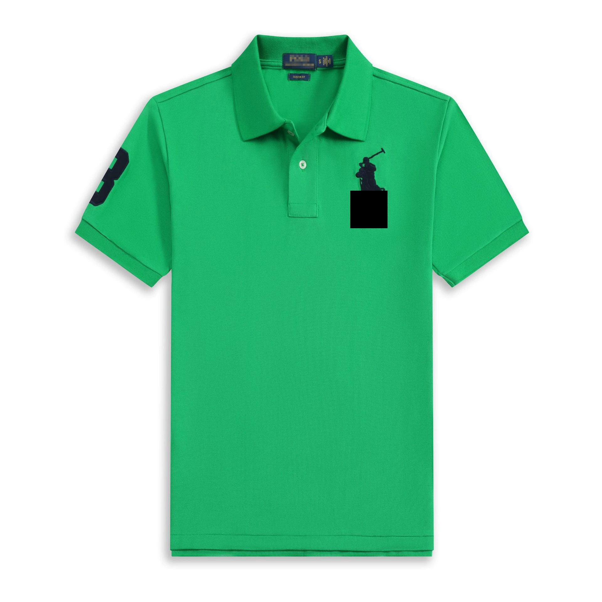 Поло футболка с коротким рукавом (POLO), вышивка, летний трикотаж, размеры XS–3XL