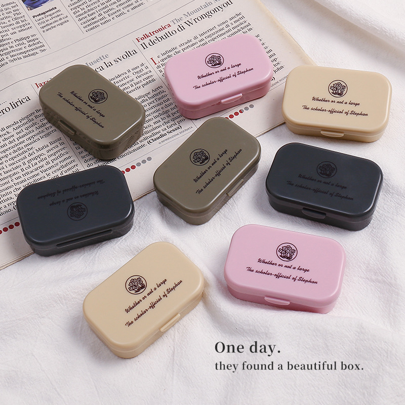 隐形眼镜盒美瞳盒子护理盒便携女收纳盒高级感伴侣盒简约轻便小巧