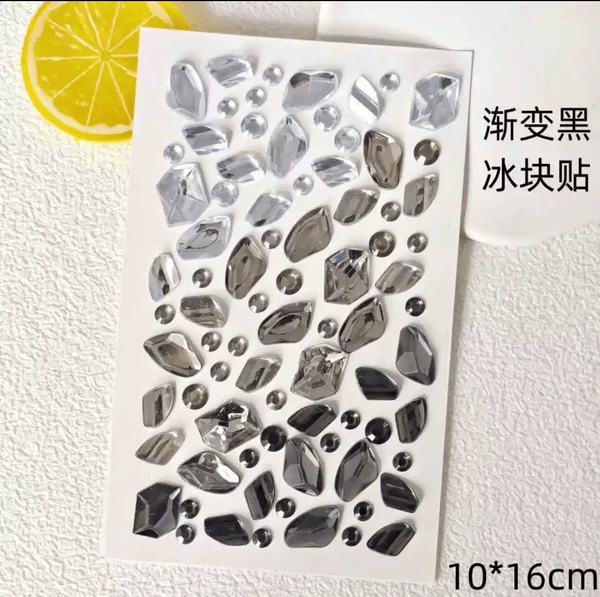Black adhesive ice cubes, gradient