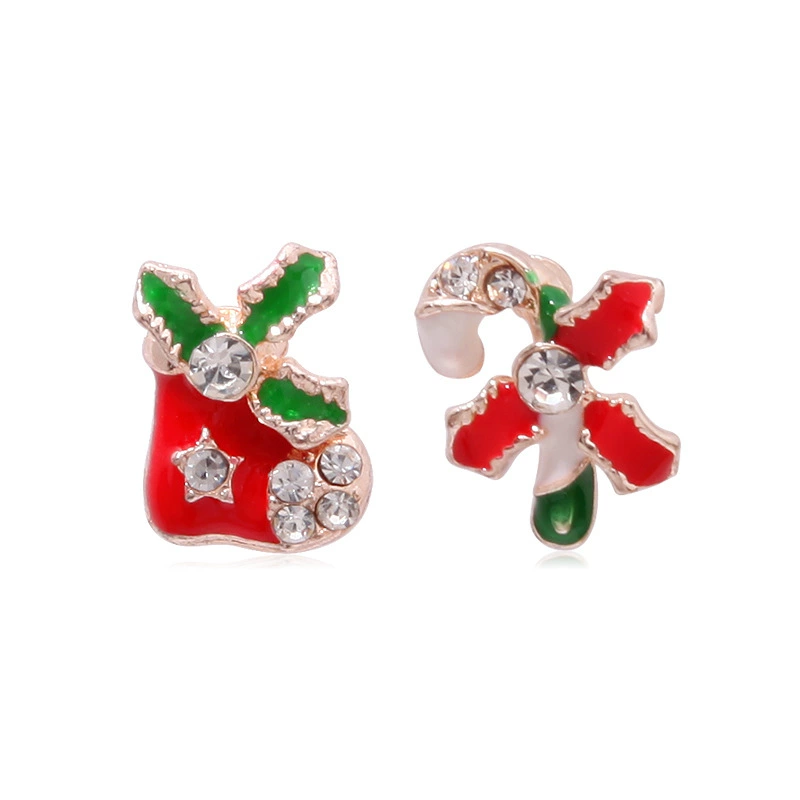  christmas fashionable sophisticated earrings, small bell, european style, with snowflakes