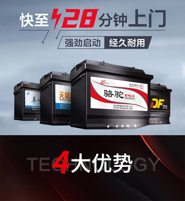 Camel Df Swan Car Battery Suitable for Wuling, Baojun, Changan, Dongfeng, Chevrolet, Byd 12V Wholesale