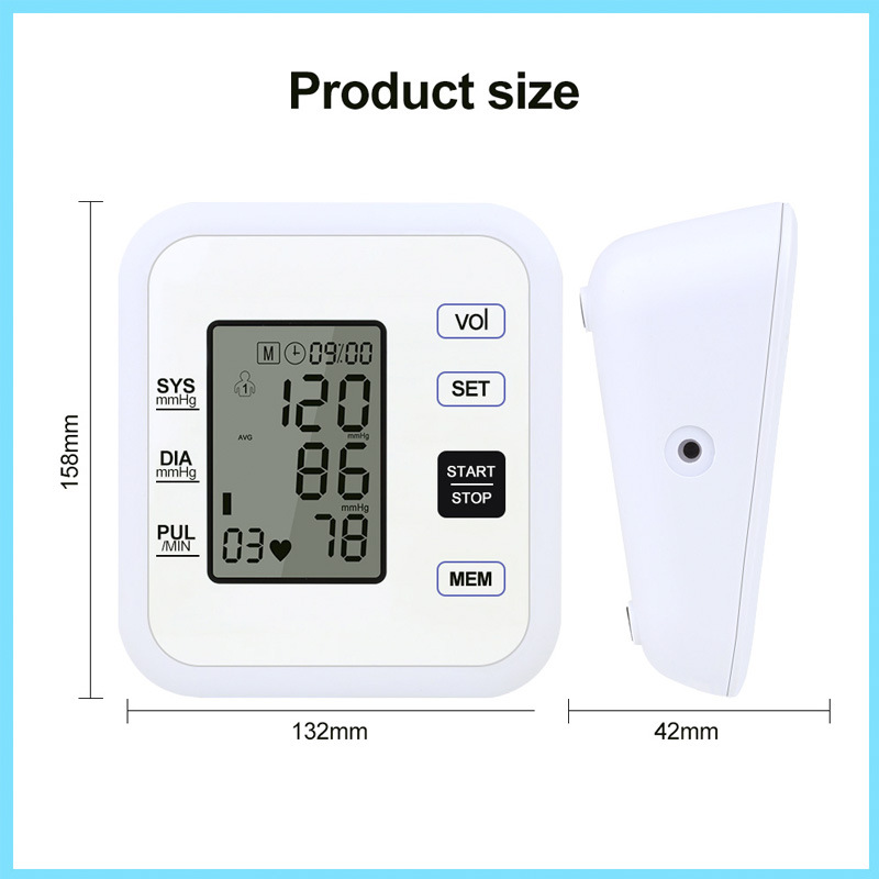 臂式电子血压仪外贸英文血压表电池款语音家用亚马逊电子血压计