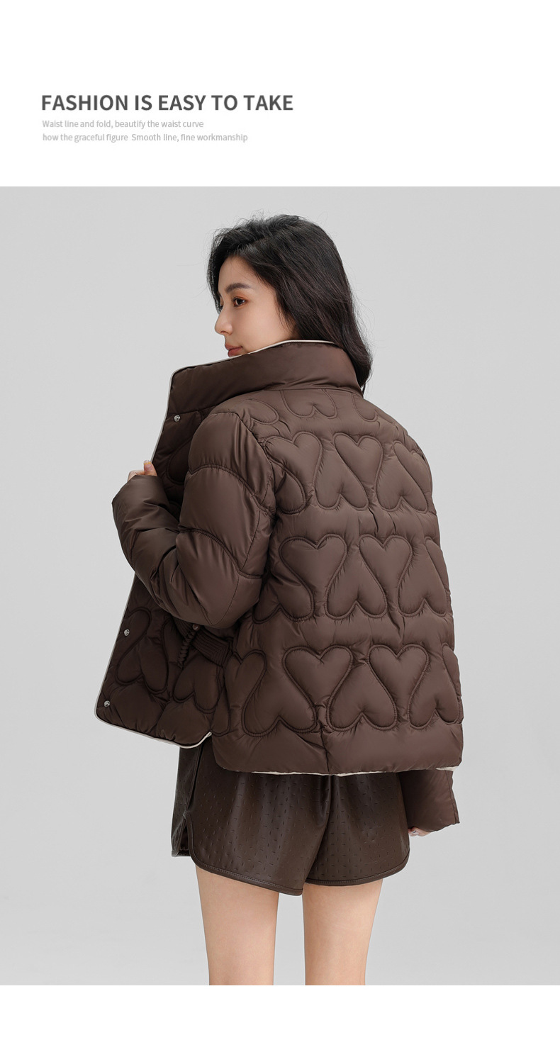 New Chinese style 2024 winter retro button down short fashion stand collar lightweight women's cotton Down jacket_voghion.com