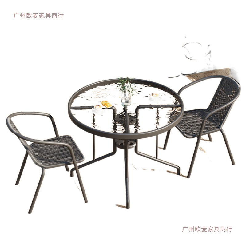 Mesa y silla al aire libre Balcón al aire libre Kit de mesas y sillas Jardín moderno mesas y sillas de hierro forjado mesas y sillas de patio al aire libre mesas y sillas